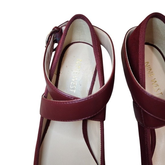 Nine West Burgundy Ballet Flats Size 6M | Fall Capsule | Under $40 - Picture 6 of 7